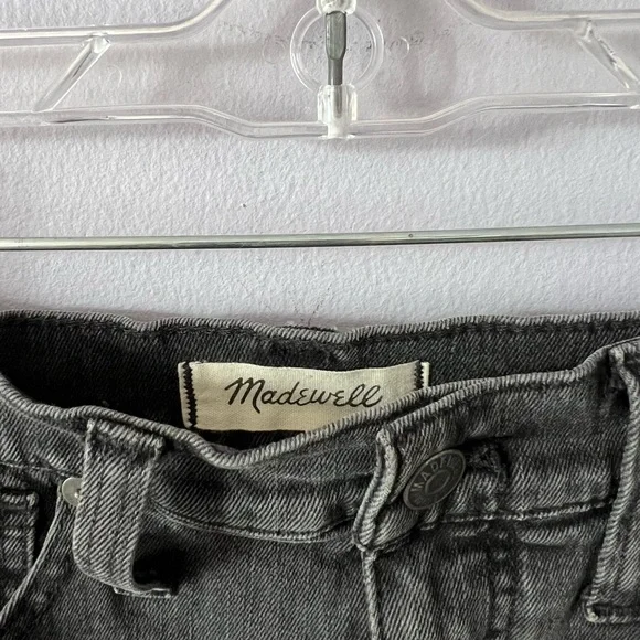 Madewell Distressed Black Denim Mini Skirt - Picture 5 of 7